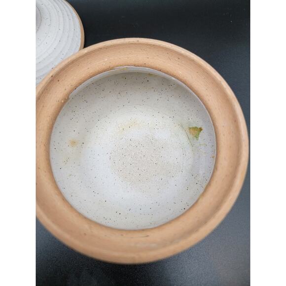 Kendall Studio Pottery Bird on Bowl w/ Lid Storage Trinket Keepsake Beige - Picture 7 of 9